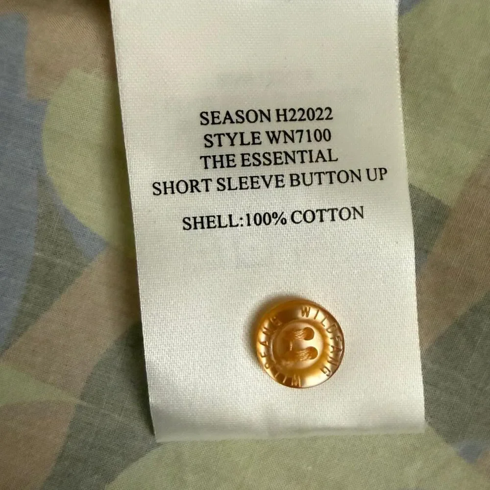WILDFANG "The Essential Short Sleeve Button Up", Geometric Print, NWT! Size 2X - Picture 9 of 9